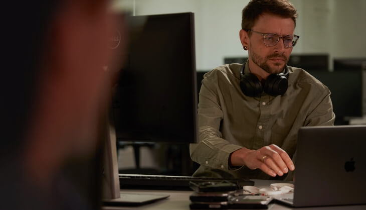 Man sitting in office